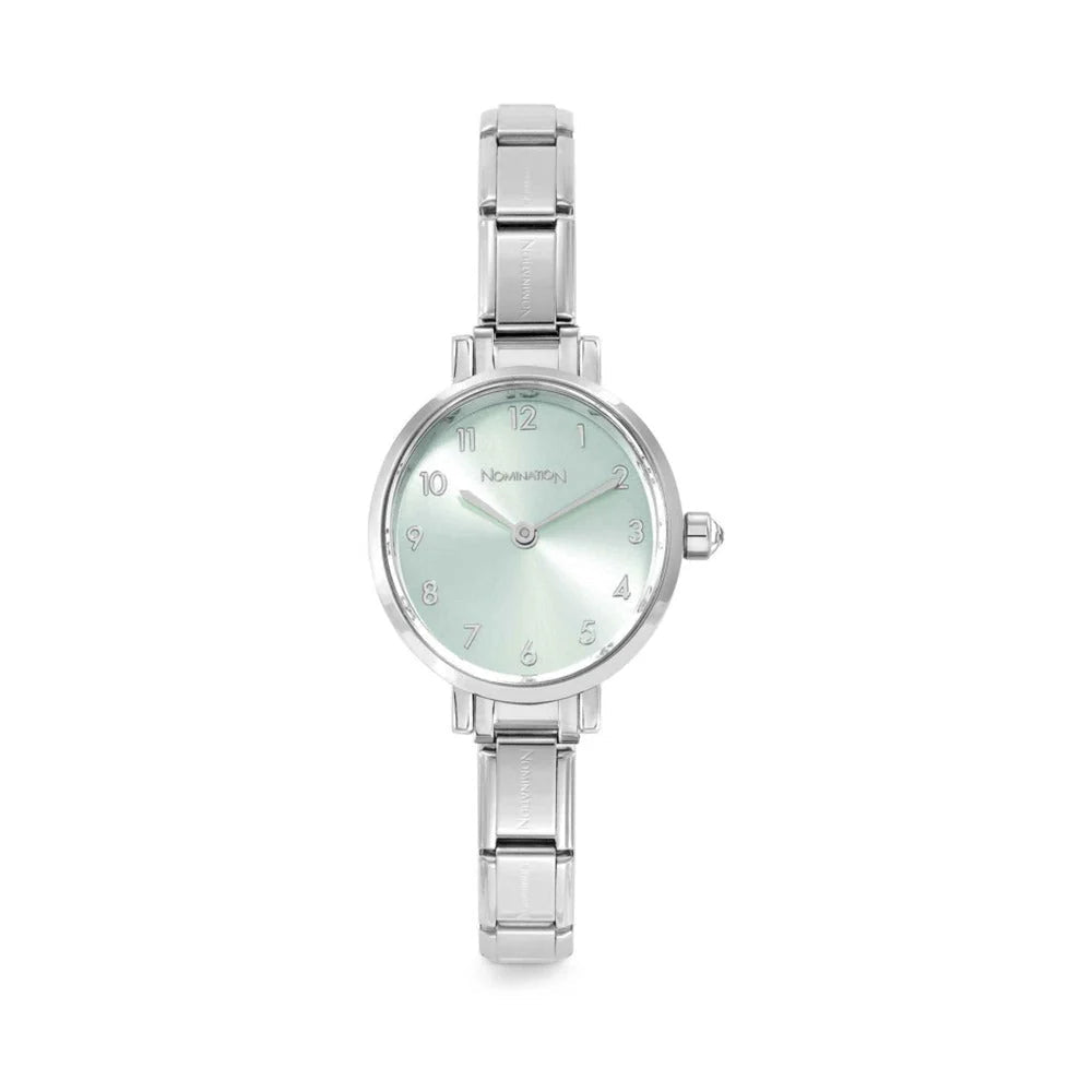 Nomination Composable Paris Watch Oval Green S/Steel Strap -Nomination