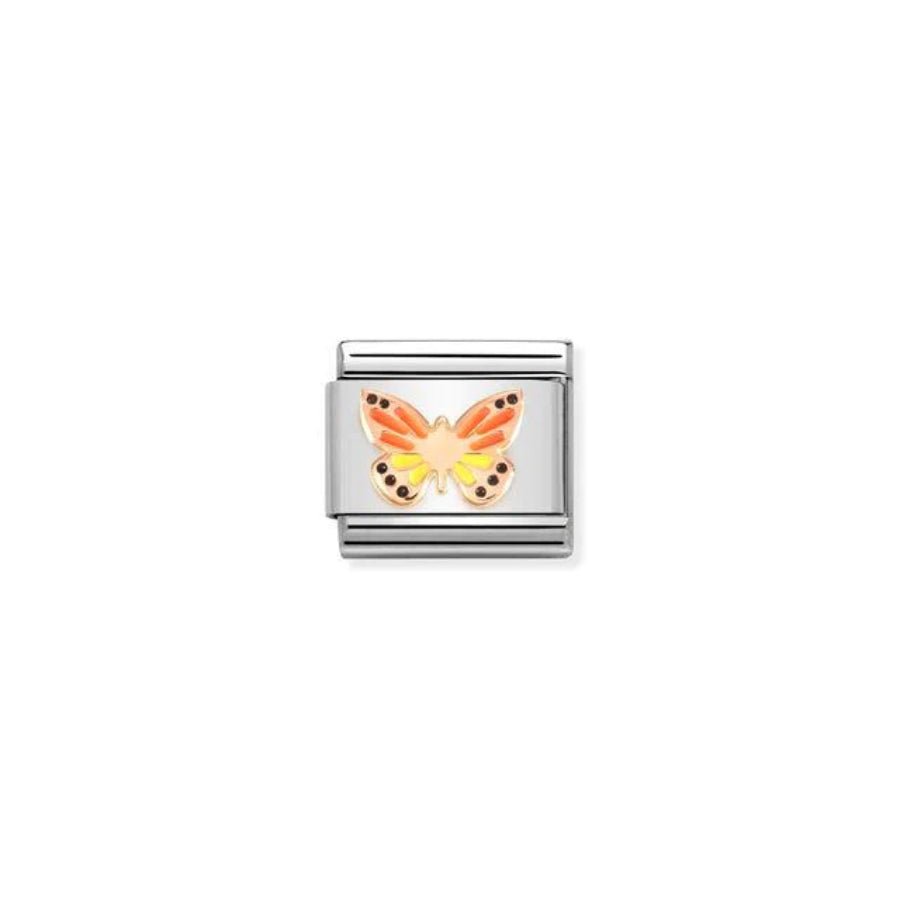 Nomination Composable Rainbow Butterfly Symbols Rosegold -Nomination