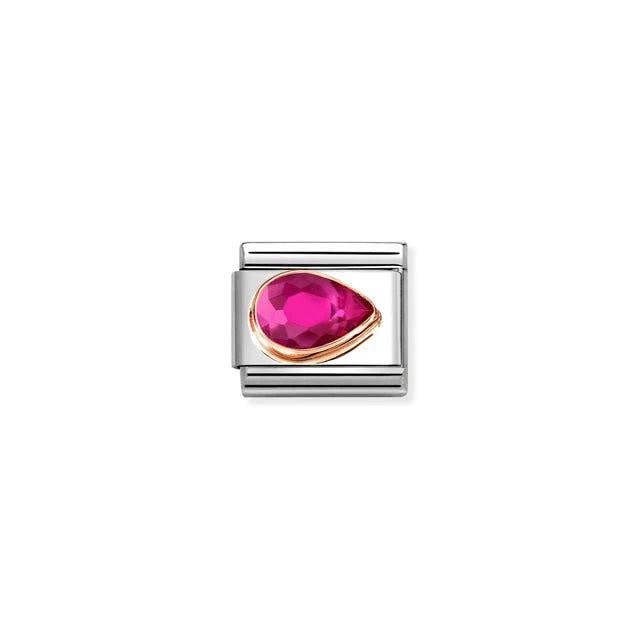Nomination Composable Red Right Drop Faceted -Nomination