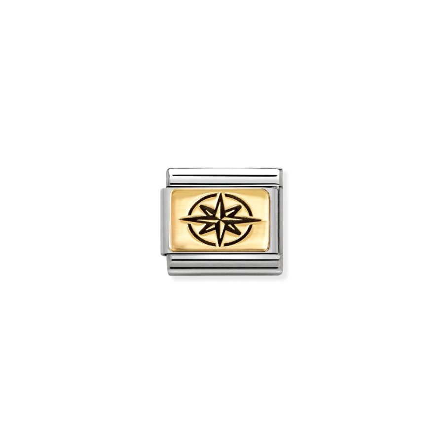 Nomination Composable Windrose Plates 18k Gold -Nomination