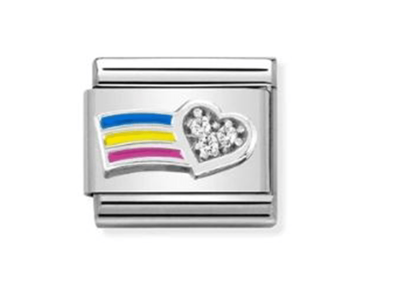 Nomination Symbols Rainbow Steel & C.z. -Nomination