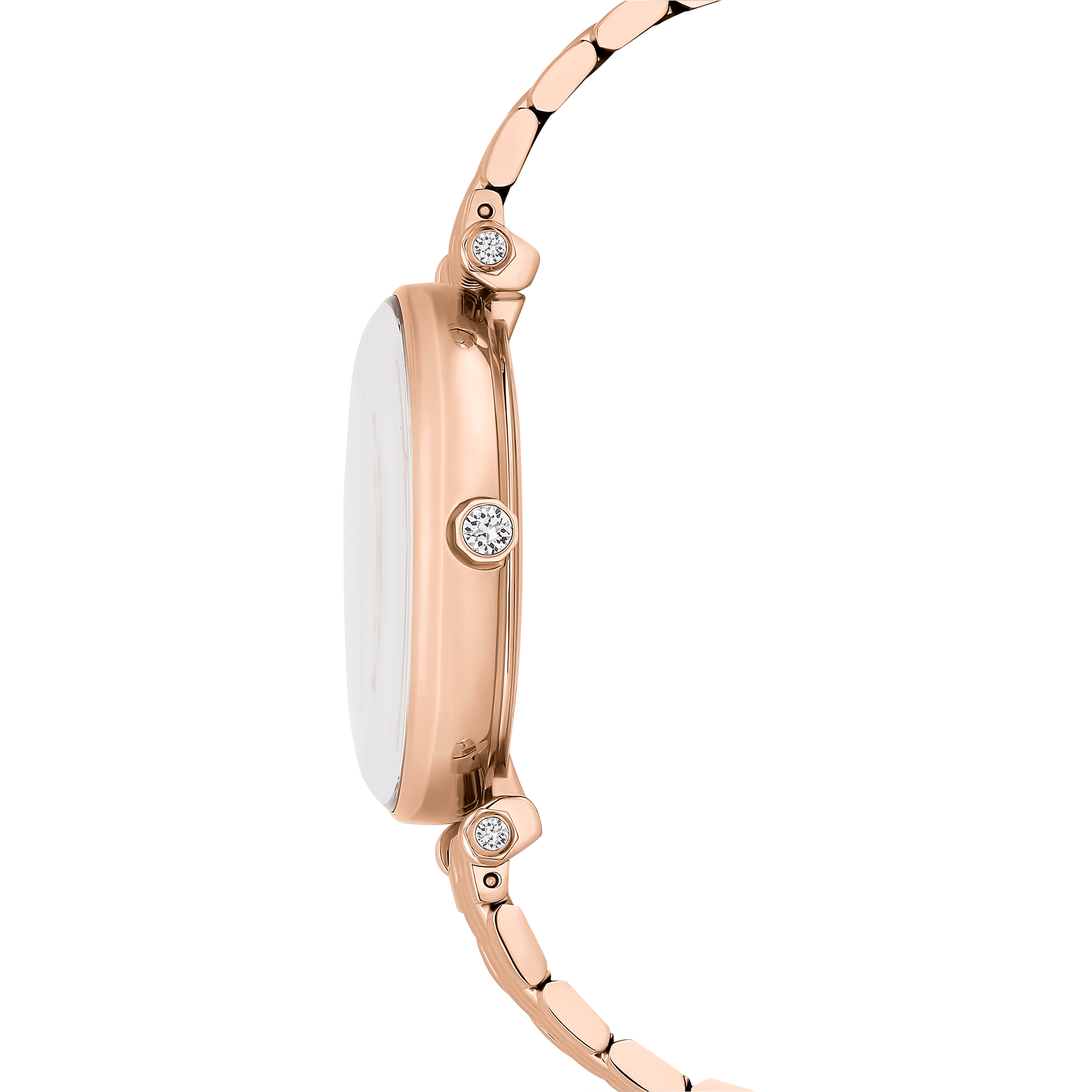Swarovski Crystalline Wonder Watch with rose gold-tone metal bracelet and elegant design.