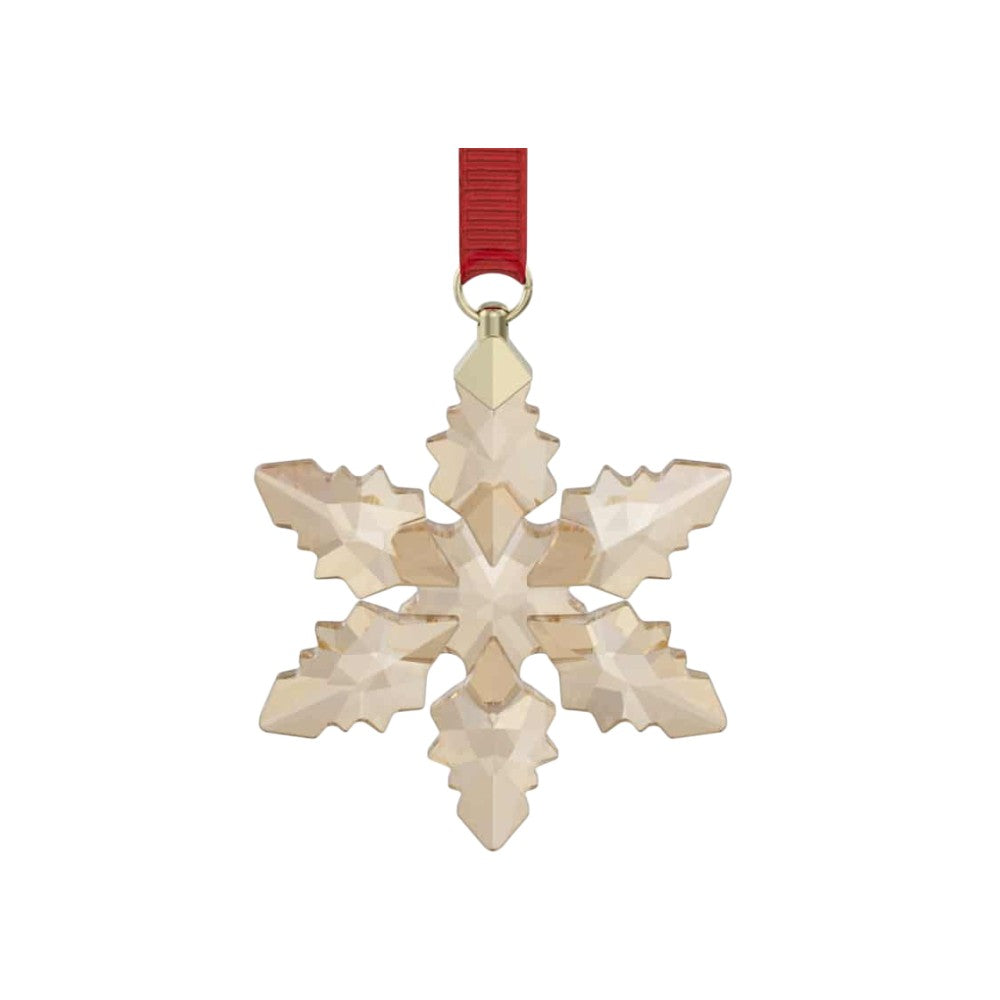 Swarovski Annual Edition Little Snowflake Ornament 2024, clear crystal snowflake decoration with intricate detailing.