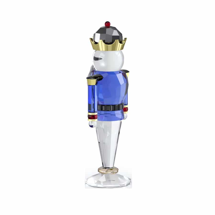 Swarovski Holiday Cheers Nutcracker Blue figurine with sparkling crystal details, festive holiday decorative ornament
