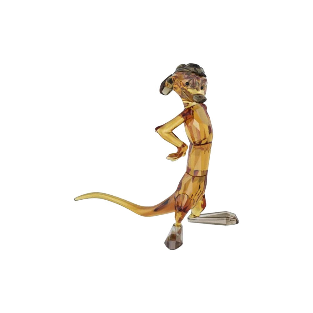 Swarovski Lion King Timon figurine with crystal details, featuring Timon character from The Lion King movie.