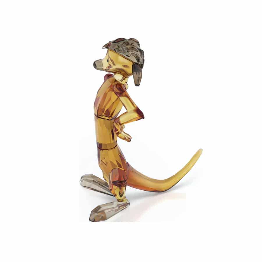 Swarovski The Lion King Timon figurine with sparkling crystal details, showcasing Timon from The Lion King in a detailed pose.