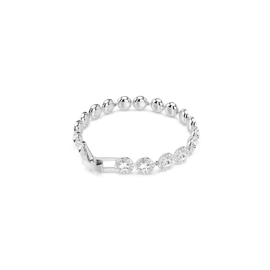 Swarovski Una bracelet with sparkling crystal beads and elegant silver accents, showcasing a luxurious jewelry design.