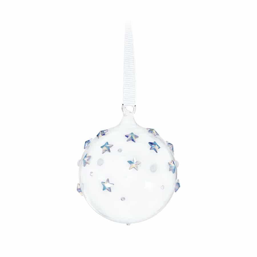 Swarovski Holiday Magic Classics XS ball ornament featuring sparkling crystal design on a white background