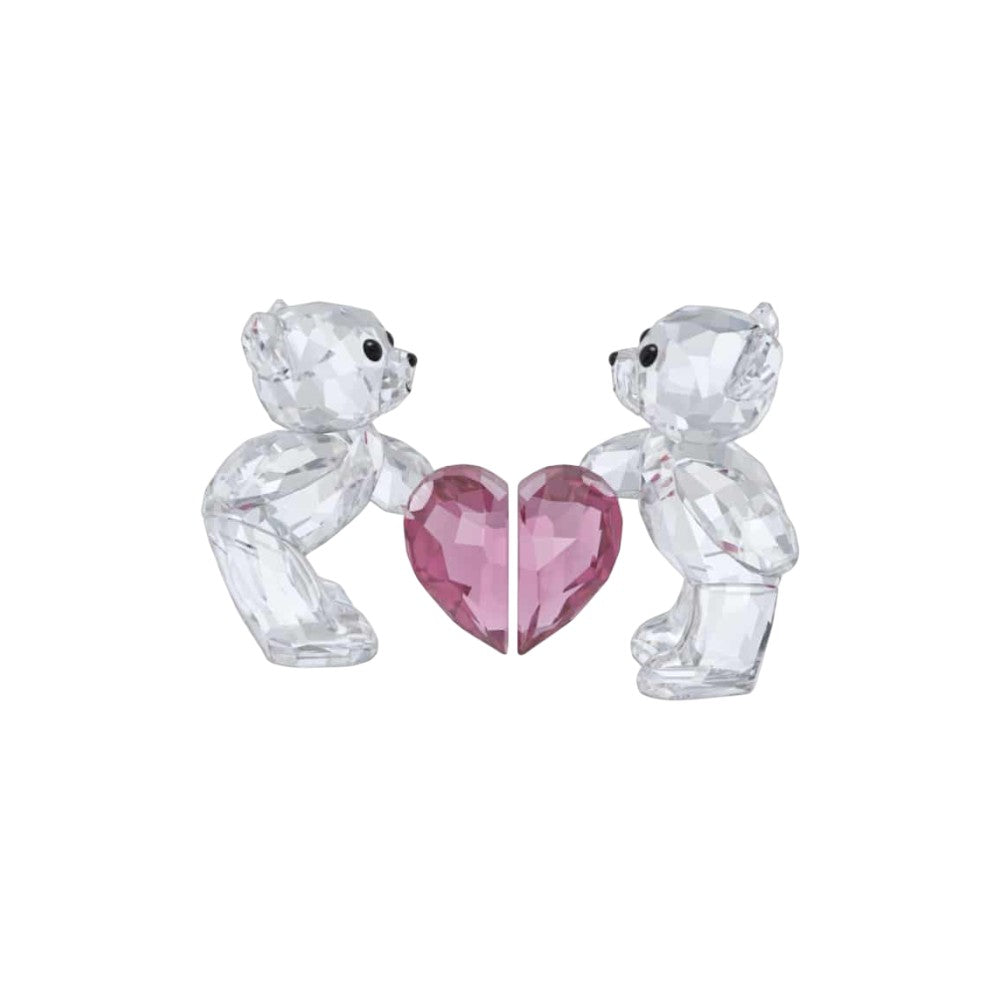 Swarovski Kris Bear A Perfect Match figurine featuring two crystal bears with detailed craftsmanship and sparkling finishes.