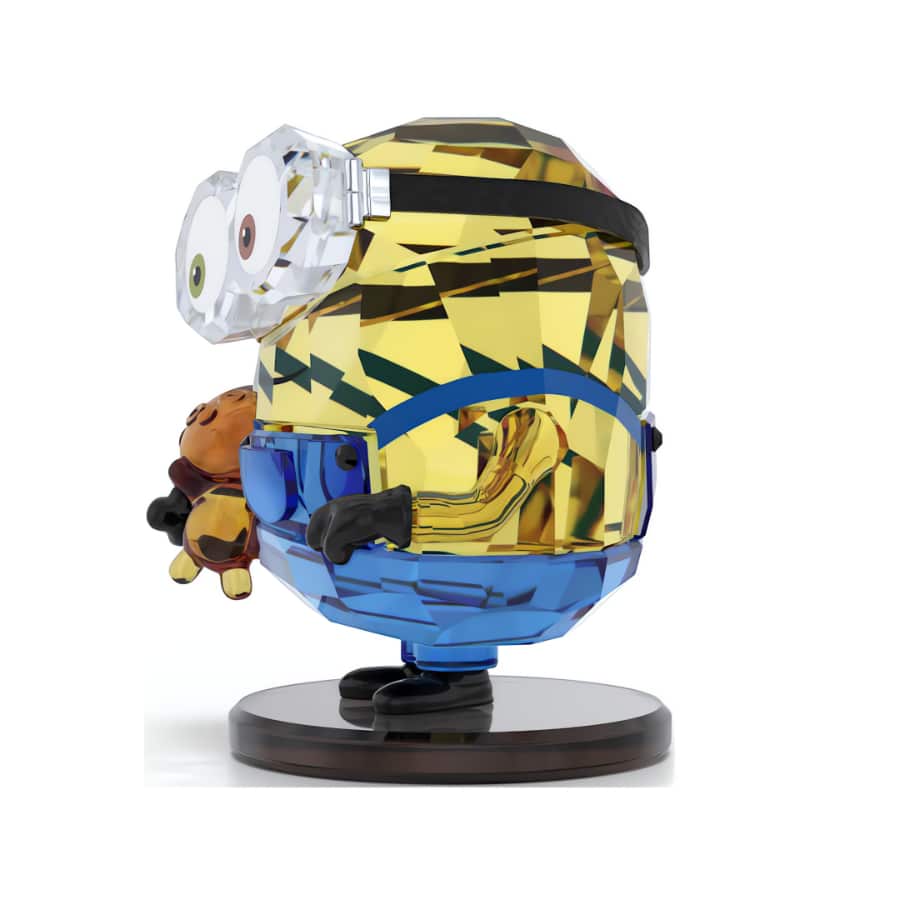 Swarovski Minions Bob figurine with sparkling crystal details, showcasing a playful Minions character in vibrant colors.