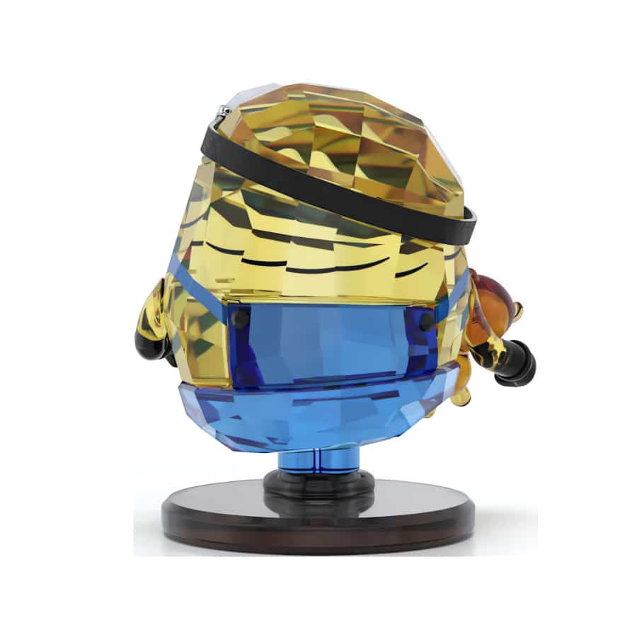 Swarovski Minions Bob crystal figurine with yellow minion character and detailed craftsmanship, showcasing sparkling crystal design.