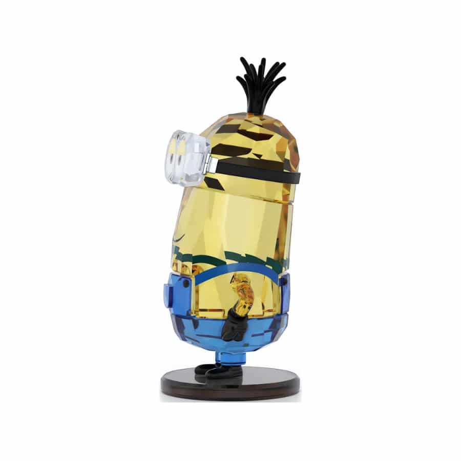 Swarovski Minions Kevin crystal figurine with detailed yellow and blue design, showcasing the iconic character from the Minions series.