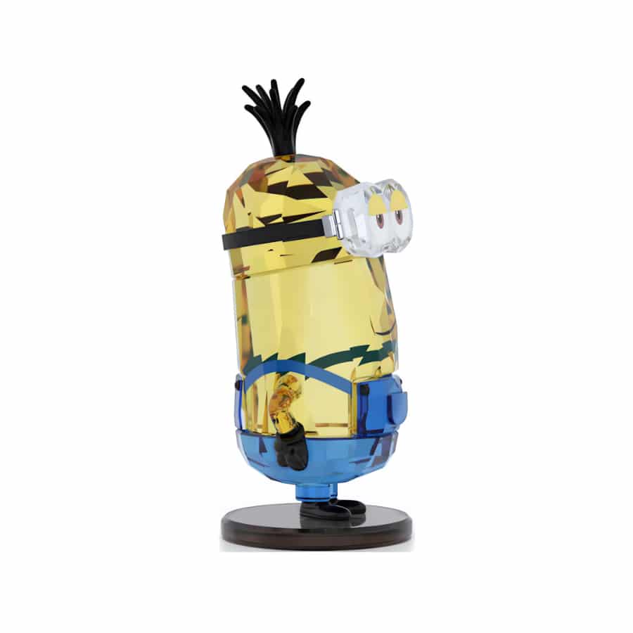 Swarovski Minions Kevin figurine with sparkling crystal details, featuring Kevin's signature yellow color and playful expression.