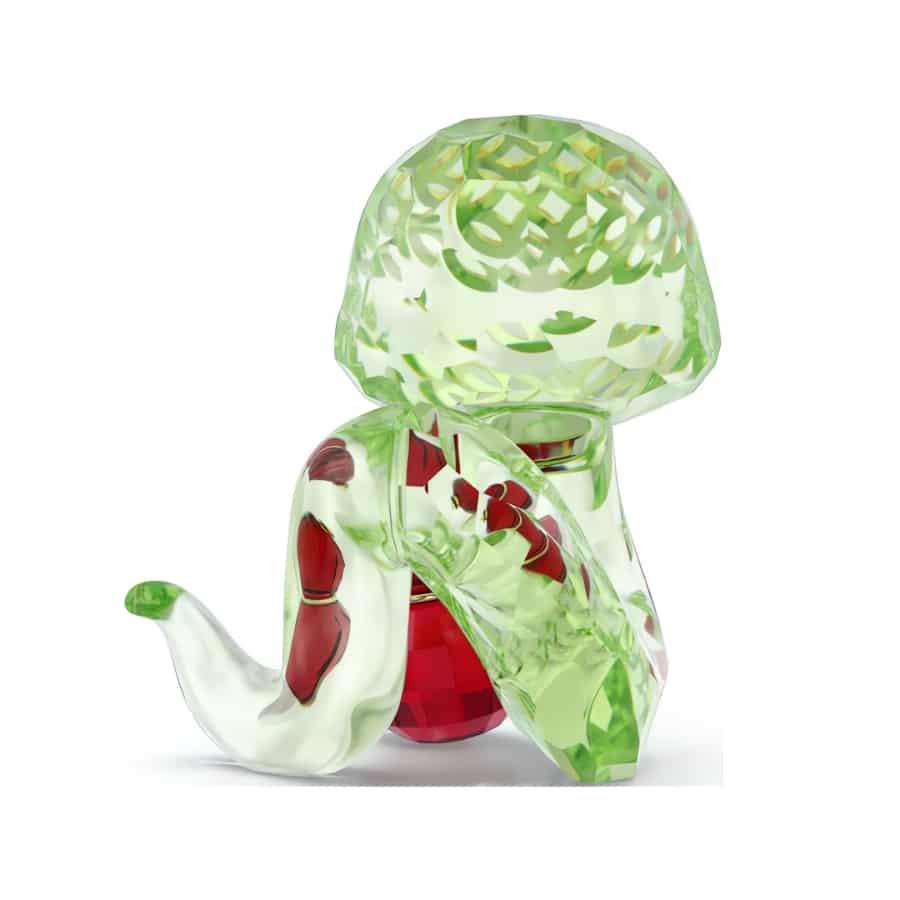 Swarovski Asian Symbols Cute Snake figurine with sparkling crystal details, showcasing intricate craftsmanship and vibrant design.