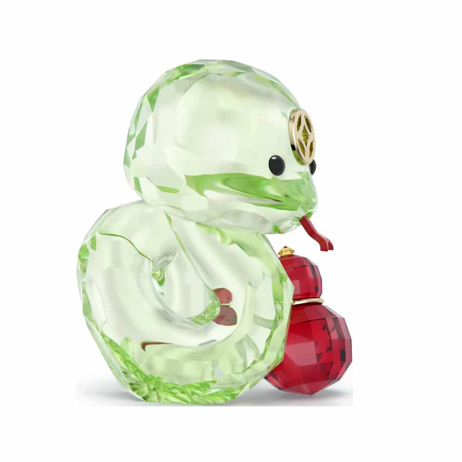 Swarovski Asian Symbols Cute Snake figurine with sparkling crystal details, featuring intricate design and vibrant colors.