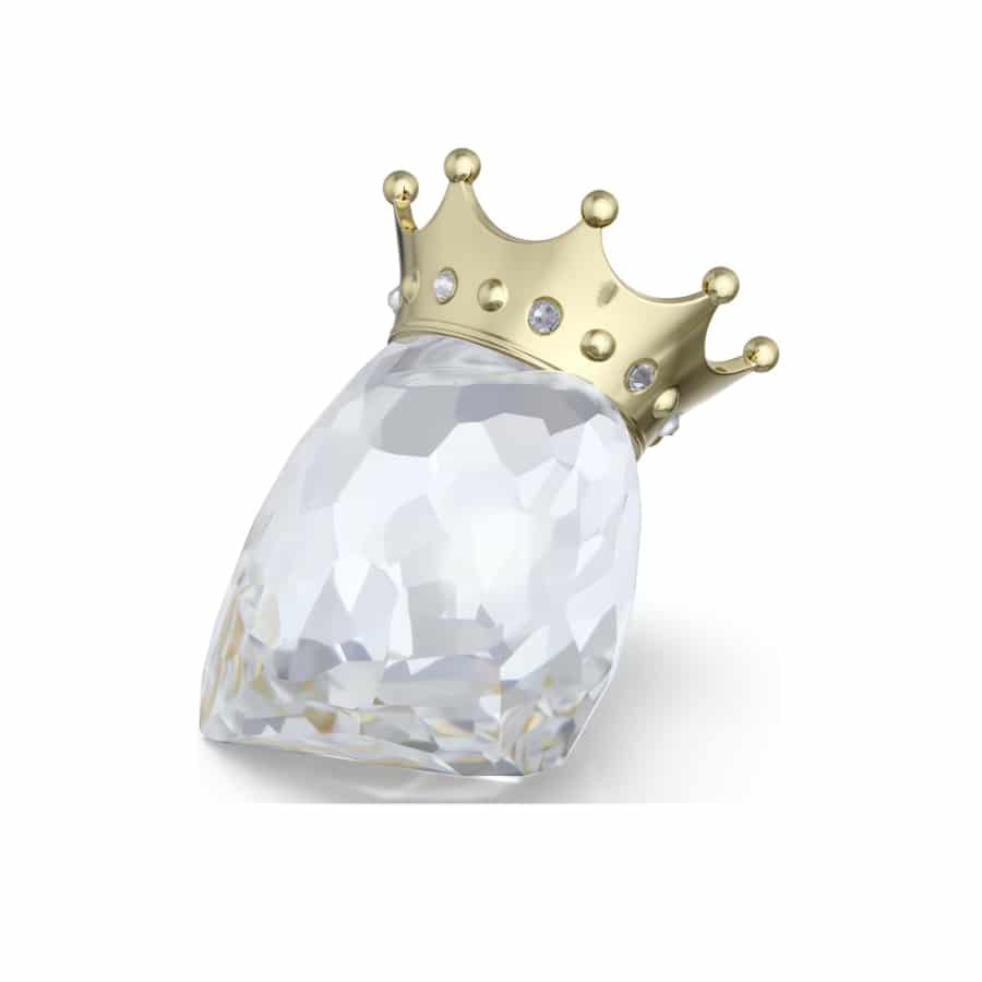 Swarovski Symbolica Heart with Crown crystal ornament featuring a sparkling heart shape topped with a crown design.