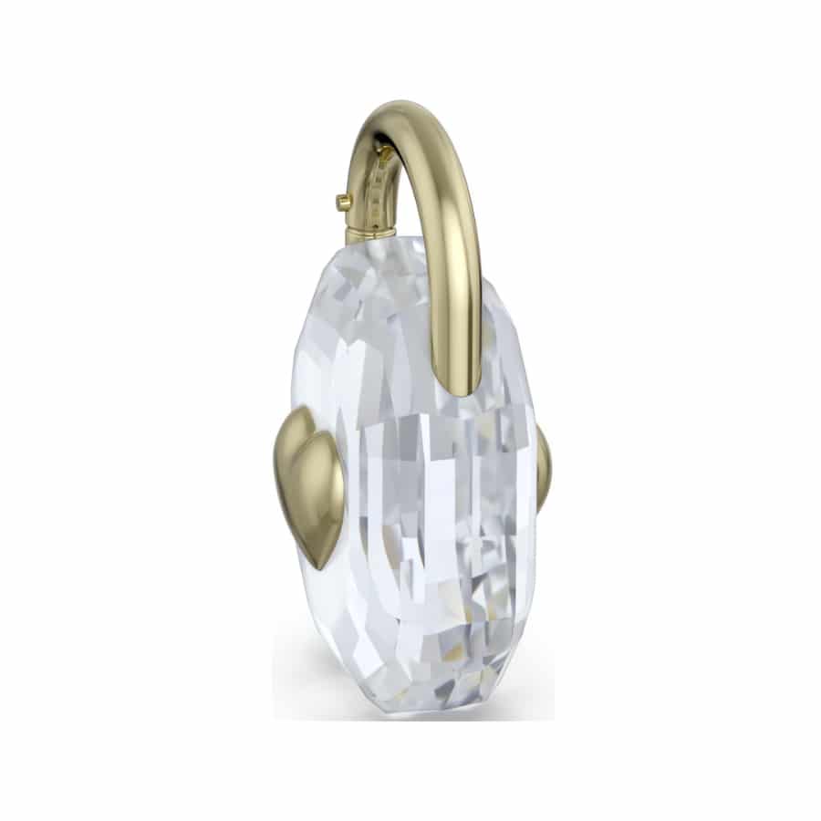 Swarovski Symbolica Padlock with sparkling crystal accents and intricate silver-tone design, showcasing elegance and craftsmanship.