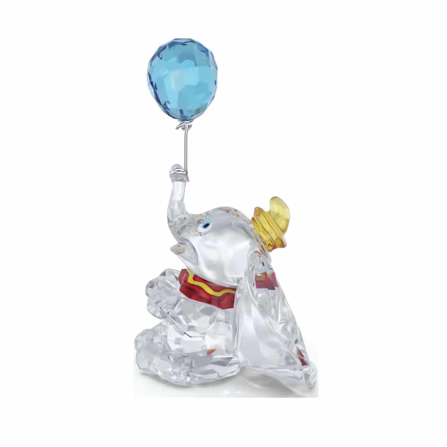 Swarovski Disney Classics Dumbo crystal figurine with intricate detailing and sparkling finish, showcasing Dumbo the elephant.