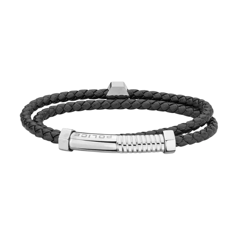 Police Bracelet Bolt Braided Black -Police