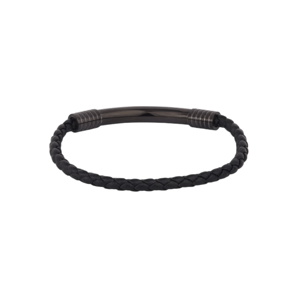 Police Bracelet Gear Black Leather -Police