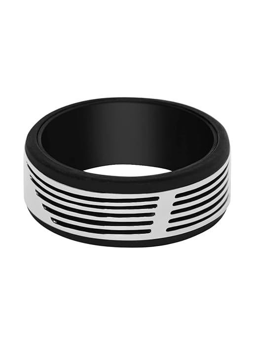 Police Ring Burren Silver & Black -Police