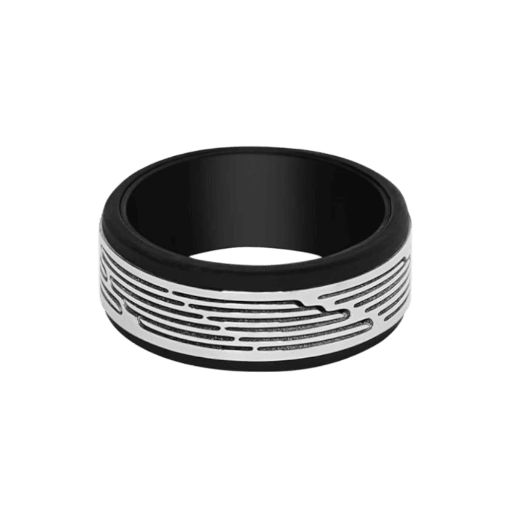Police Ring Tamul Black & Silver -Police