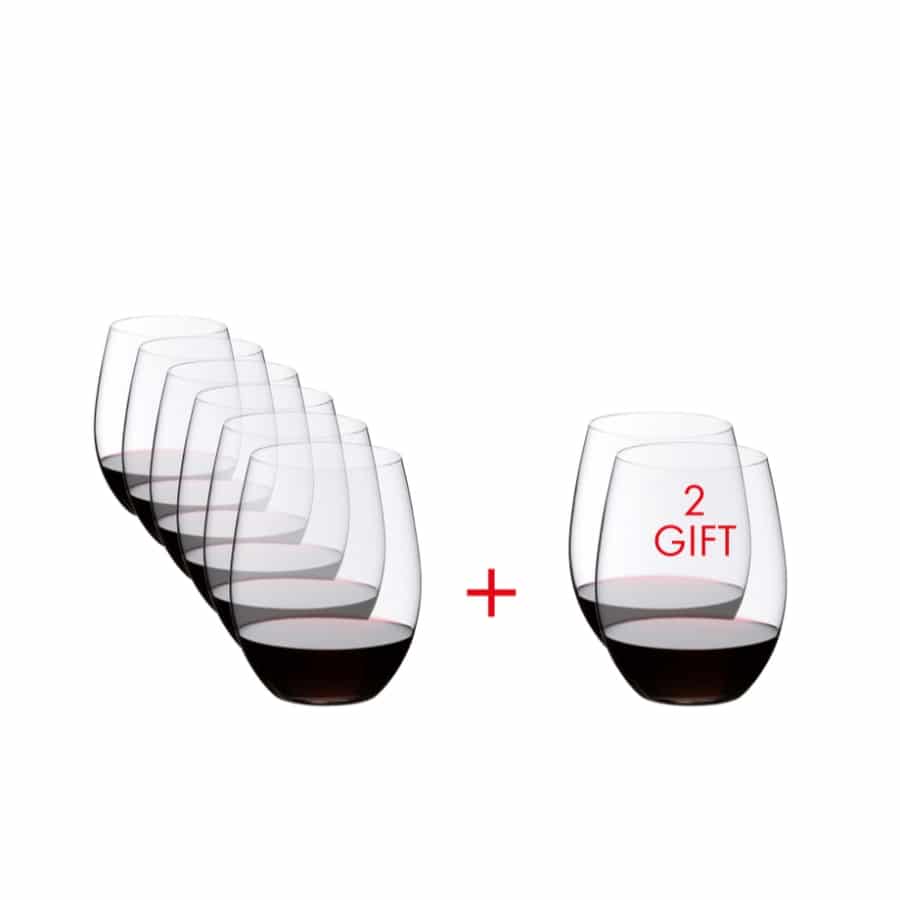 Riedel O Stemless Cabernet/Merlot Set Of 8 -Riedel