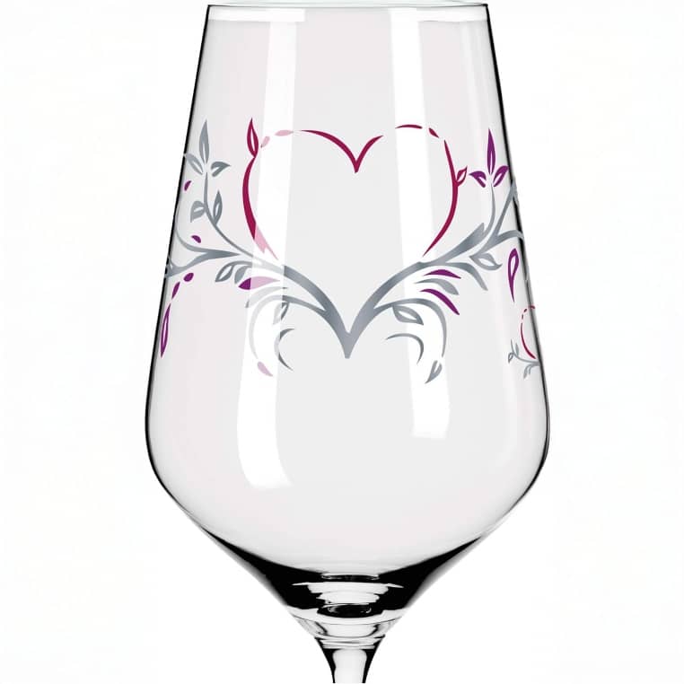 Ritzehoff Red Wine Crystal Heart 1 Kurz -Ritzenhoff