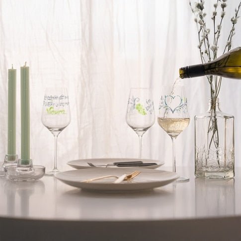 Ritzehoff White Wine Crystal Heart 3 Wurm -Ritzenhoff