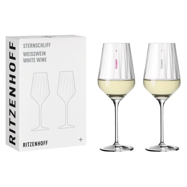 Ritzenhoff White Wine Star Cut (Set Of 2) -Ritzenhoff
