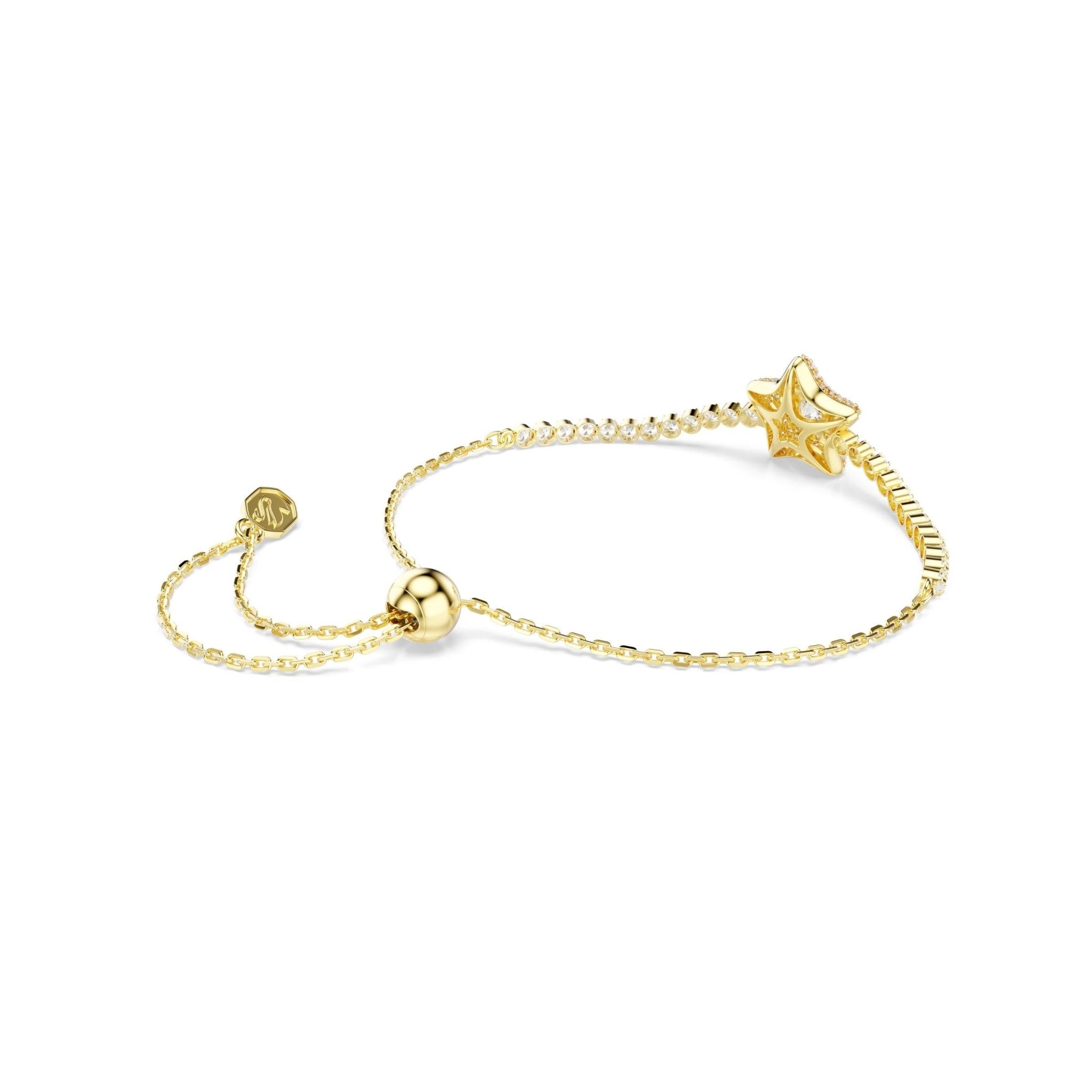 Sublima bracelet, Round cut, Star, Multicolored, 18K gold finish -Swarovski