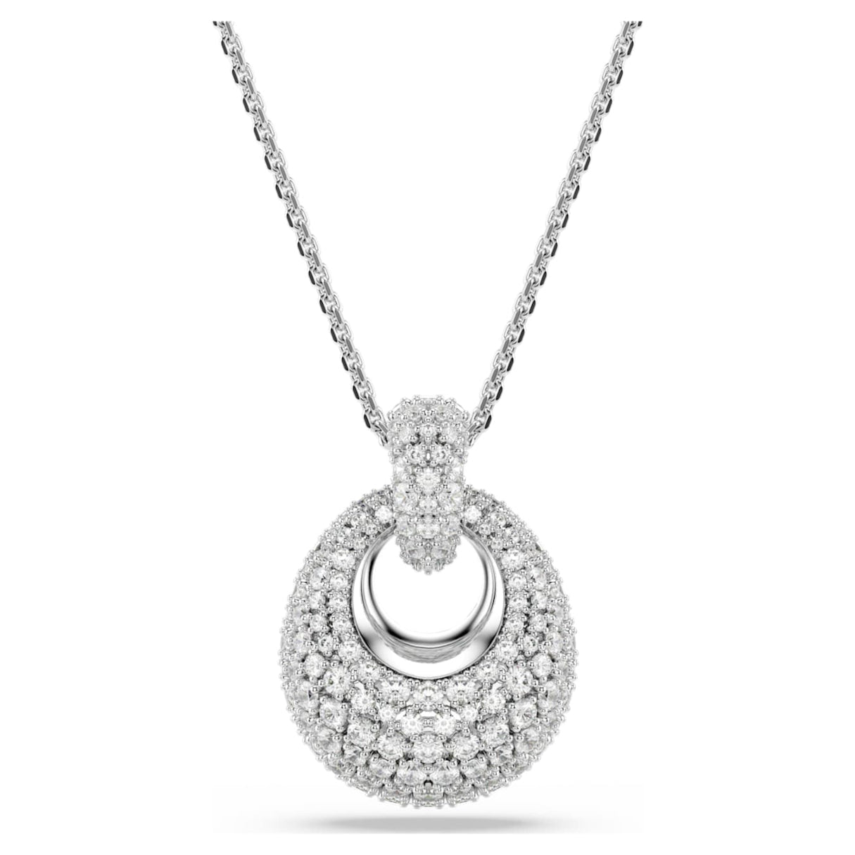 Sublima pendant White, Rhodium plated -Swarovski
