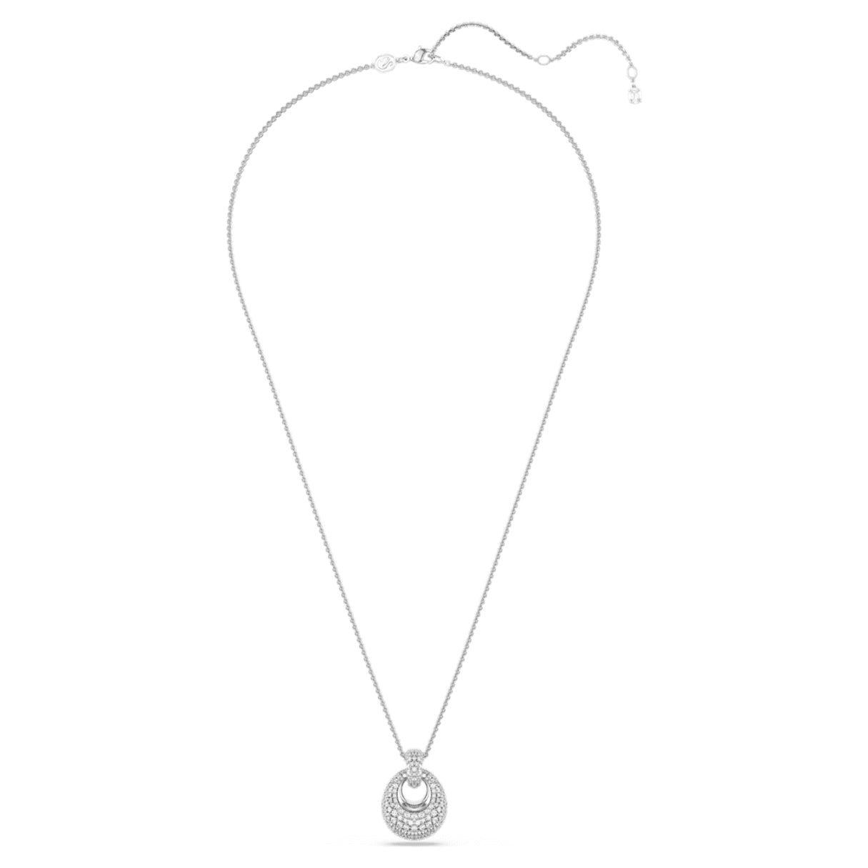 Sublima pendant White, Rhodium plated -Swarovski