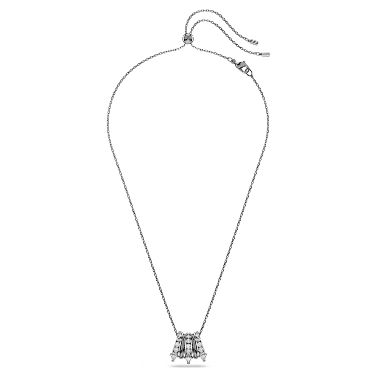Sublima pendant White, Ruthenium plated -Swarovski