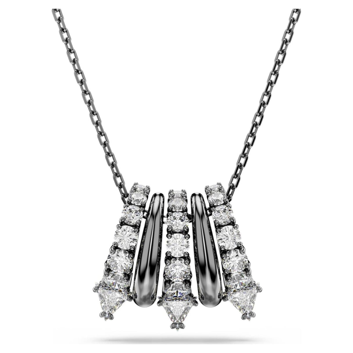 Sublima pendant White, Ruthenium plated -Swarovski