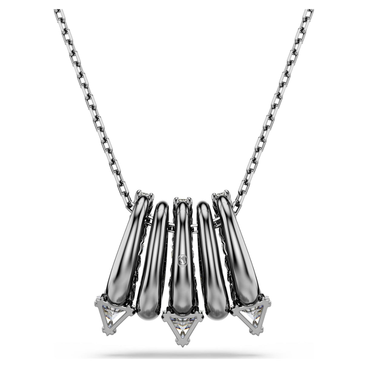 Sublima pendant White, Ruthenium plated -Swarovski