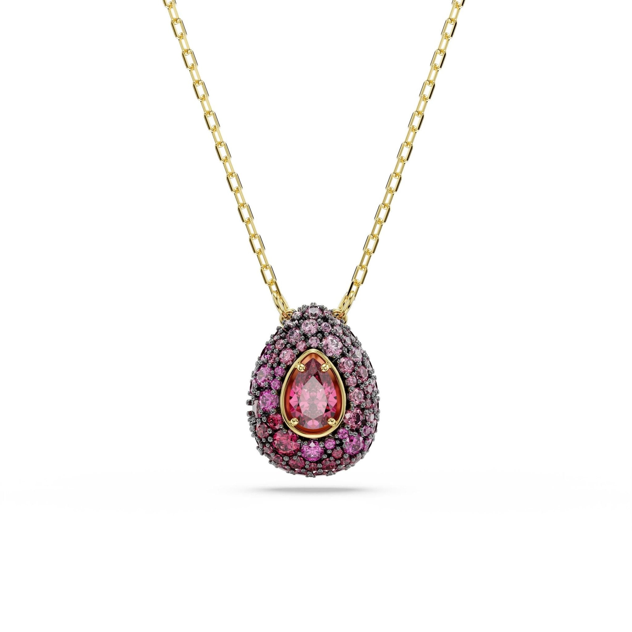 Sublima set, Set (2), Pear cut, Red, 18K gold finish -Swarovski