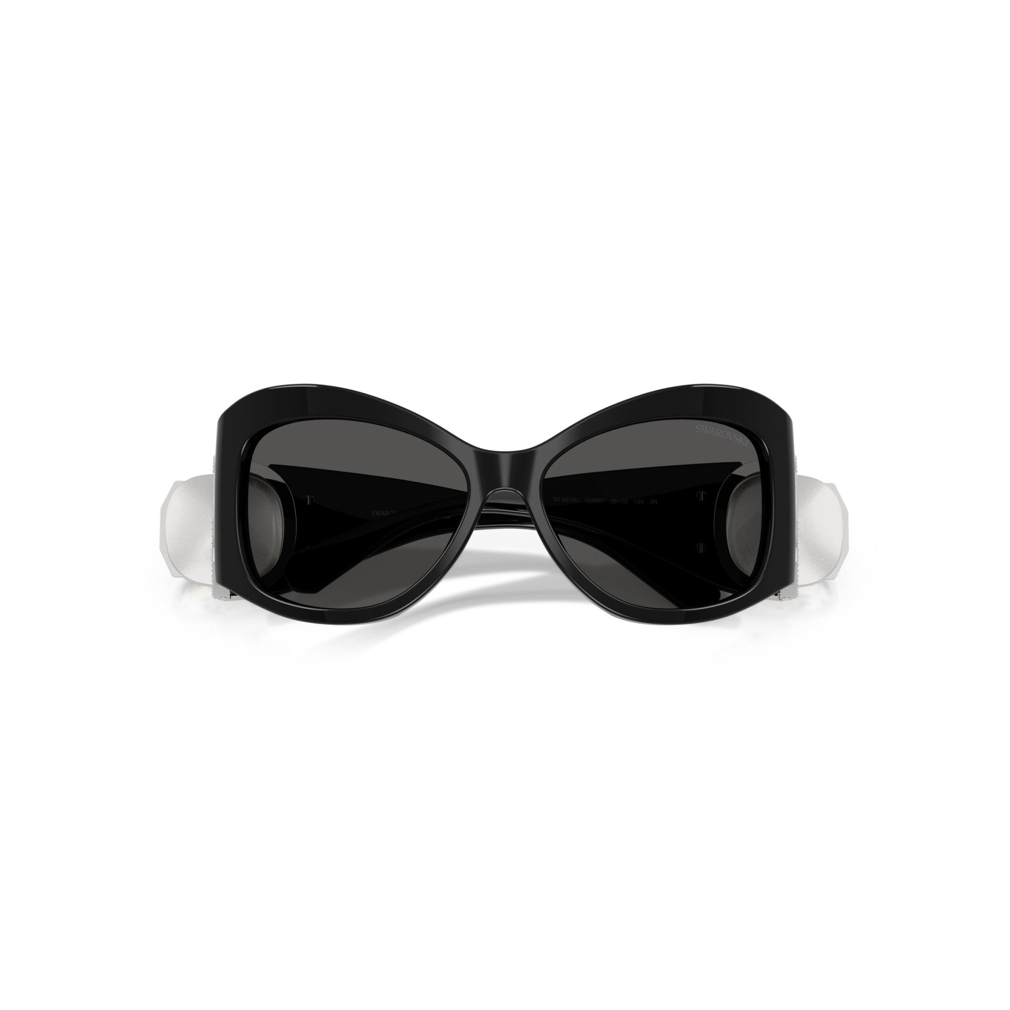 Sunglasses, Butterfly shape, SK6074, Black -Swarovski