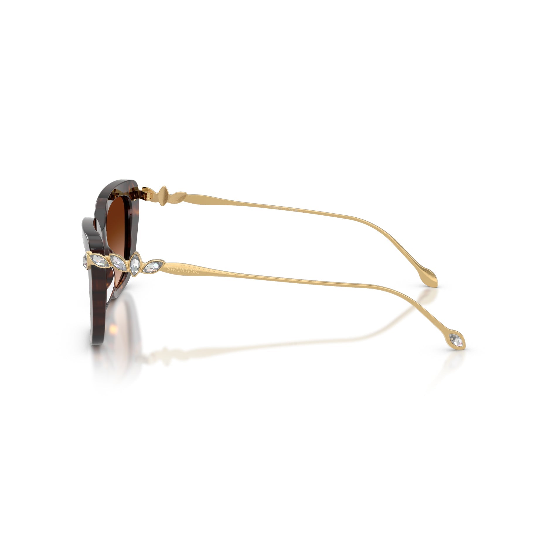Sunglasses, Cat-eye shape, SK6065, Havana -Swarovski