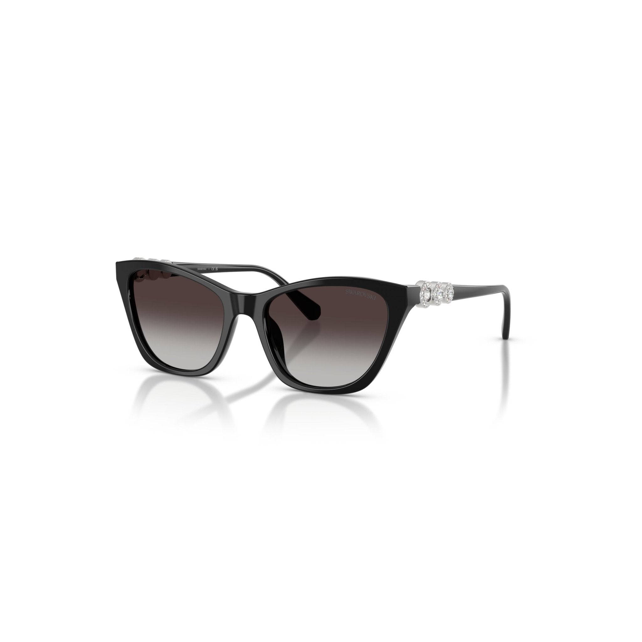 Sunglasses, Cat-eye shape, SK6068, Black -Swarovski