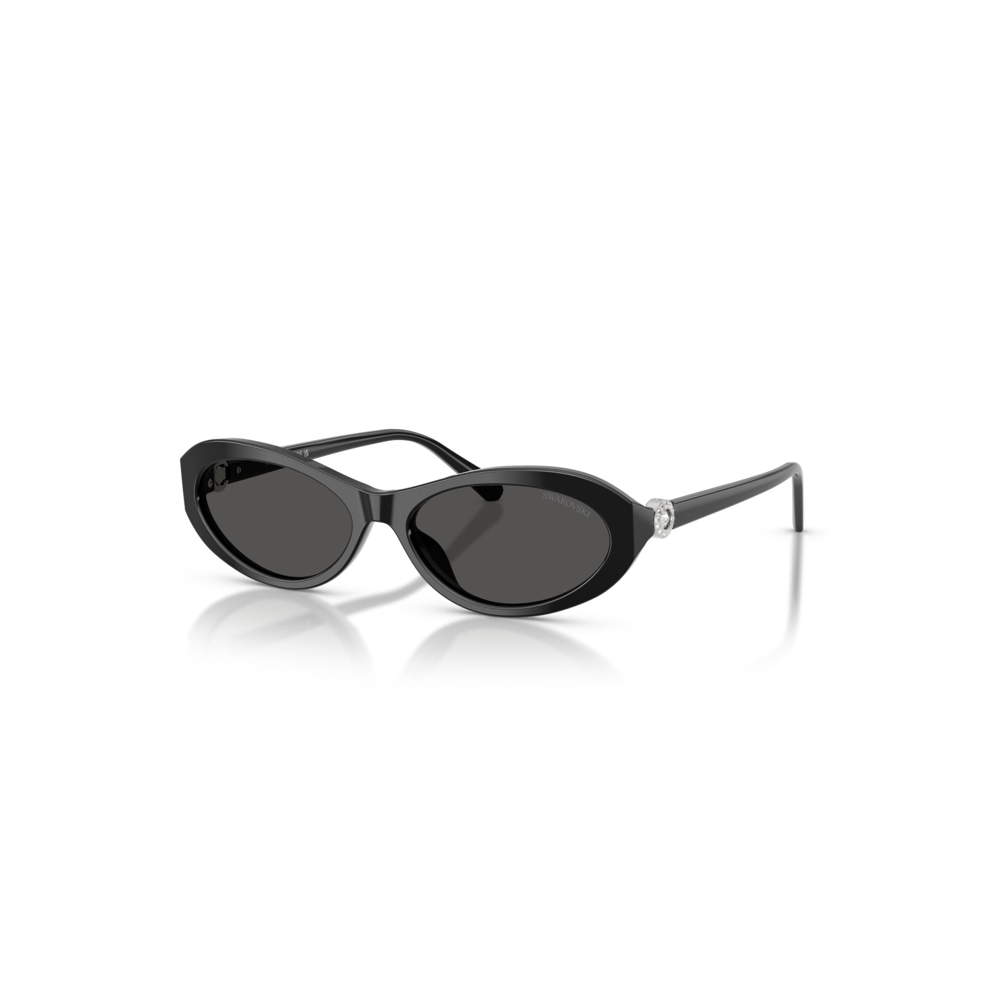 Sunglasses, Oval shape, SK6069, Black -Swarovski