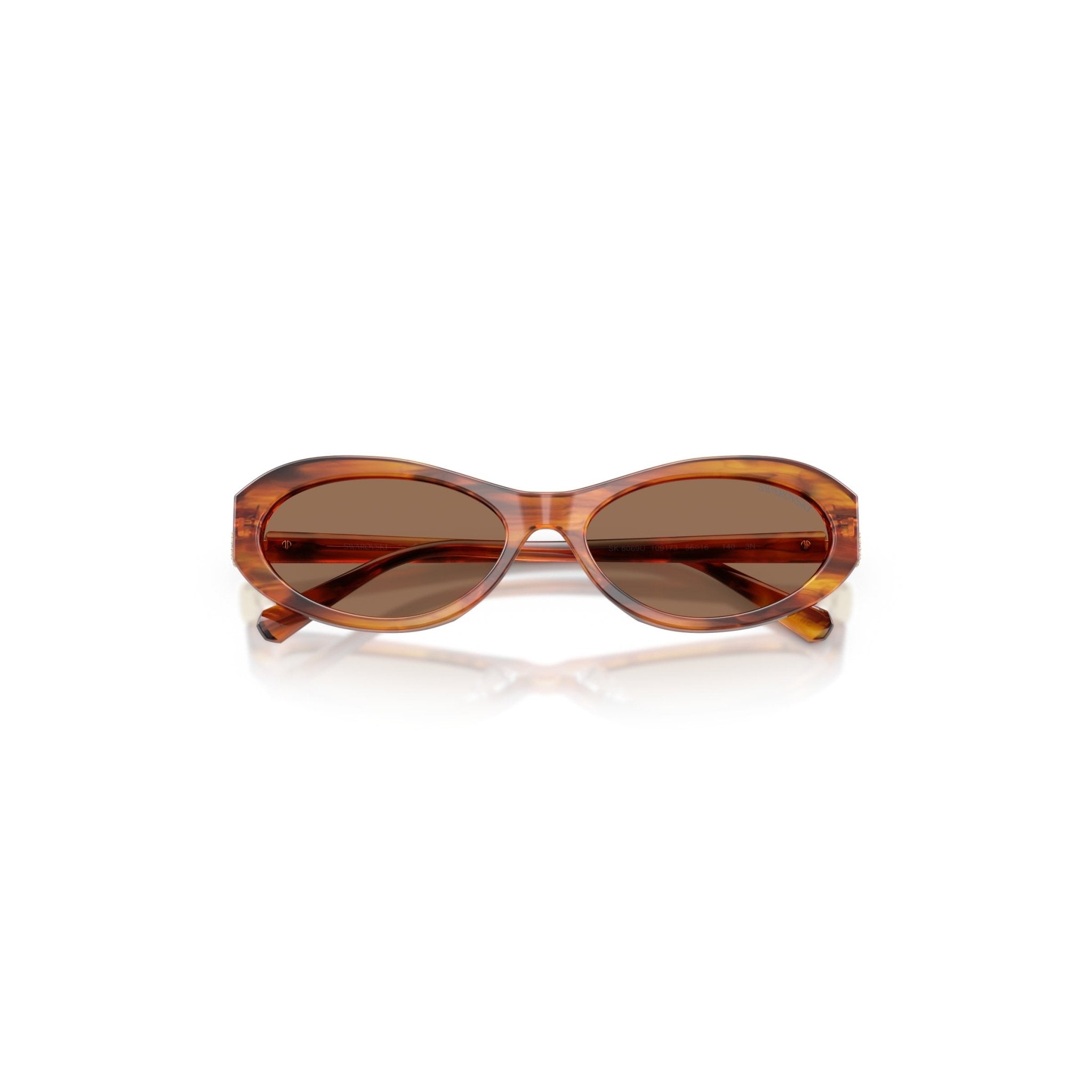 Sunglasses, Oval shape, SK6069, Havana -Swarovski