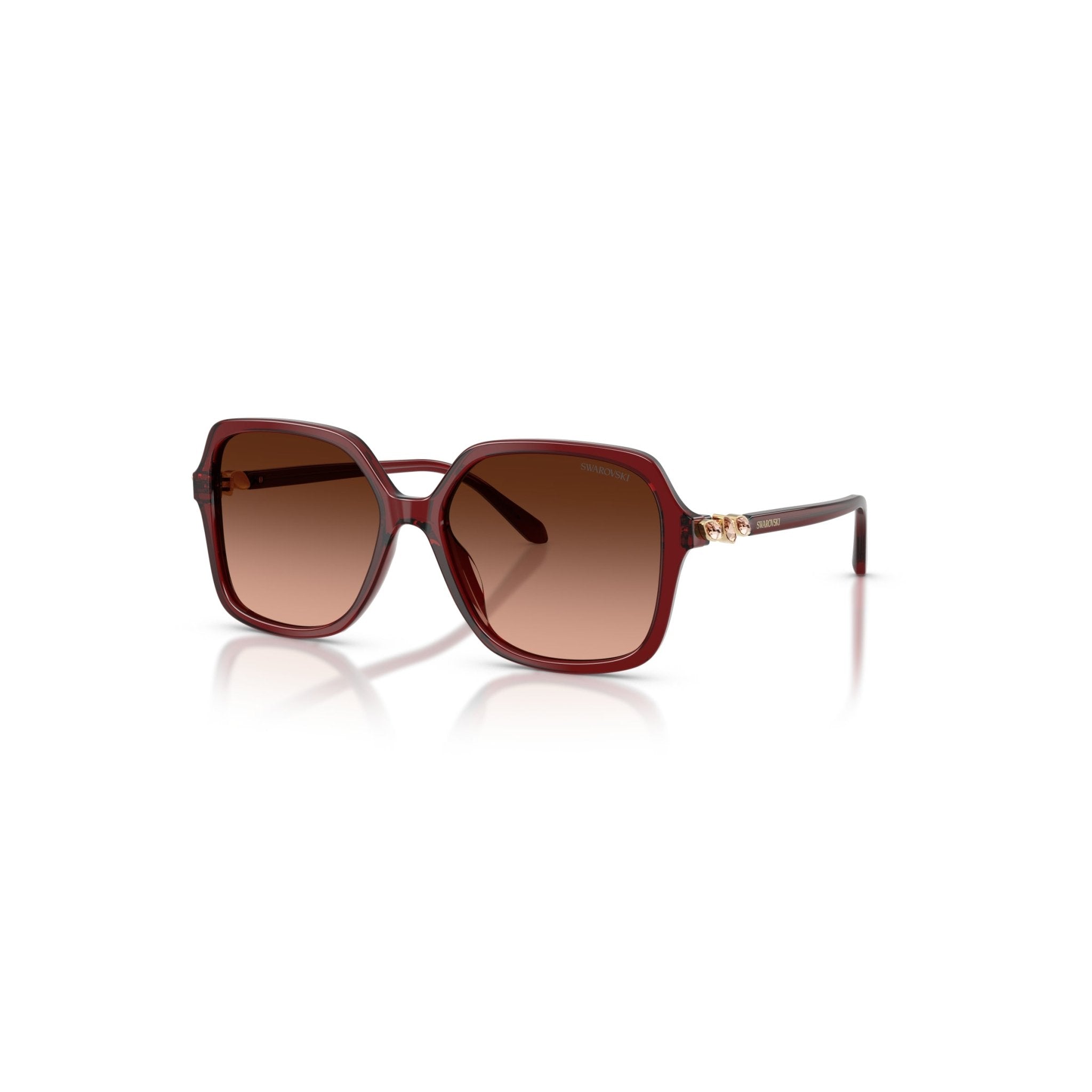 Sunglasses, Square shape, SK6067, Burgundy -Swarovski