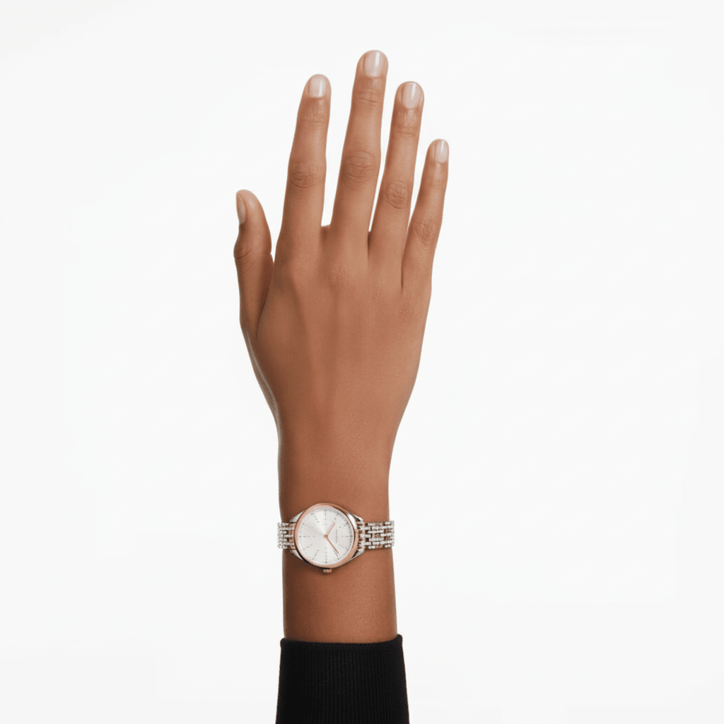 Swarovski Attract Watch, Swiss Made, Metal Bracelet, Rose gold tone, Rose gold-tone finish -Swarovski