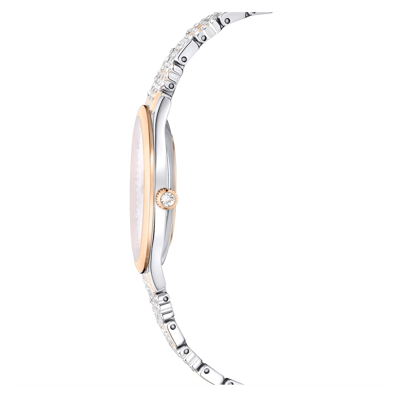 Swarovski Attract watch, Swiss Made, Pavé, Crystal bracelet, Rose plated -Swarovski