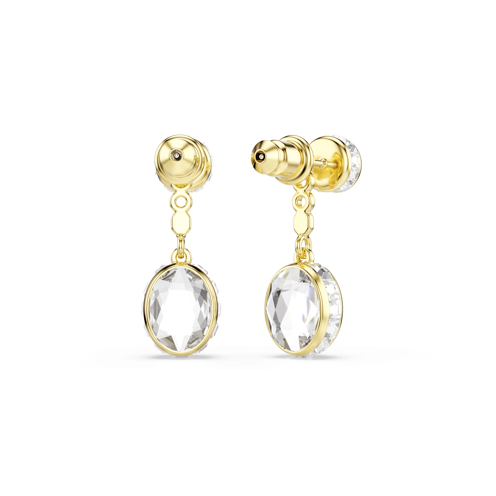Swarovski Chroma Drop Earrings, Mixed cuts, Multicolored, Gold-tone plated -Swarovski
