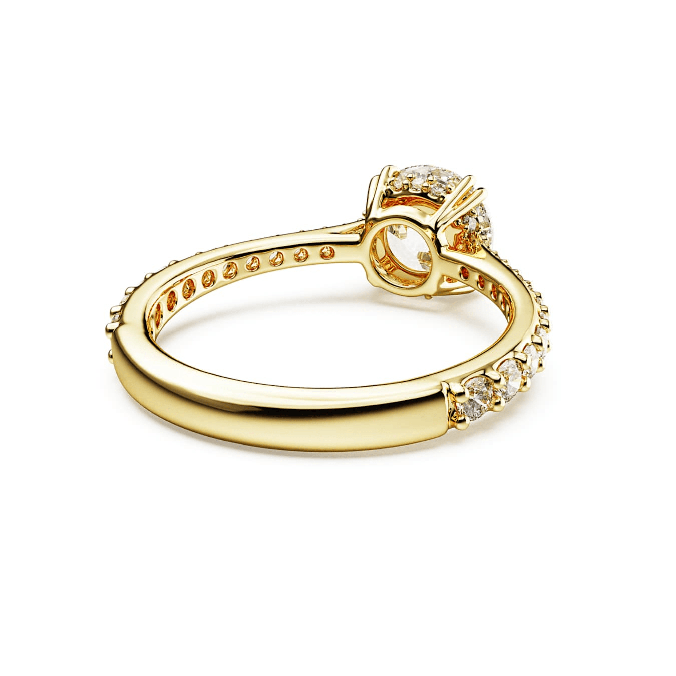 Swarovski Constella Cocktail Ring M Round Cut Pavé White Gold Tone Plated -Swarovski