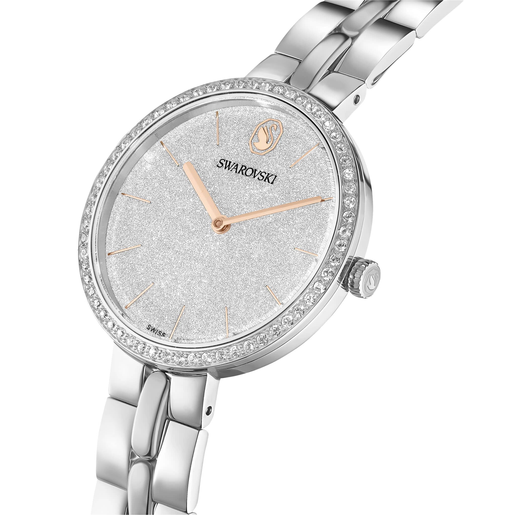 Swarovski Cosmopolitan Watch, Swiss Made, Metal Bracelet, Silver tone, Stainless steel -Swarovski