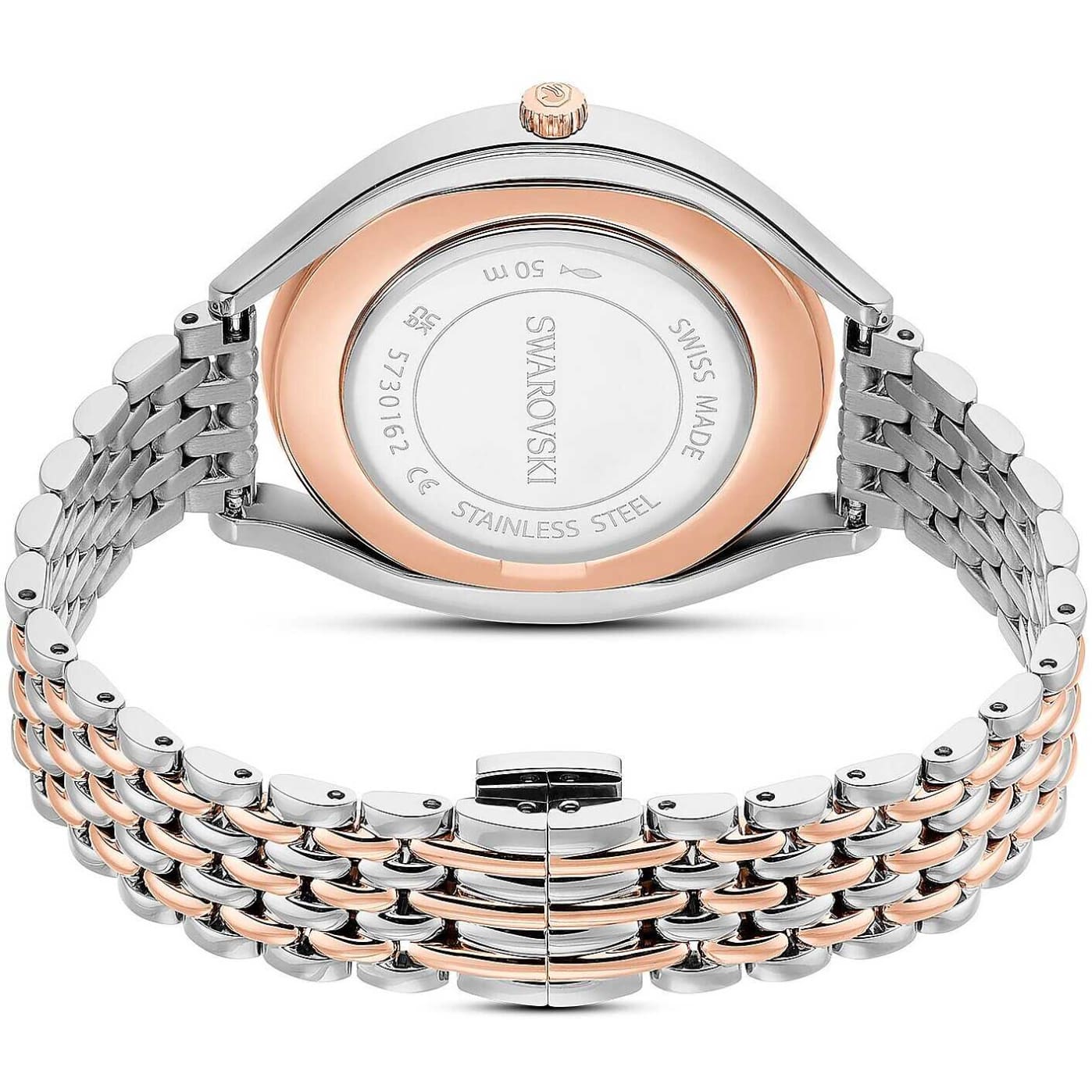 Swarovski Crystalline Aura Watch, Swiss Made, Metal Bracelet, Rose gold tone, Mixed metal finish -Swarovski
