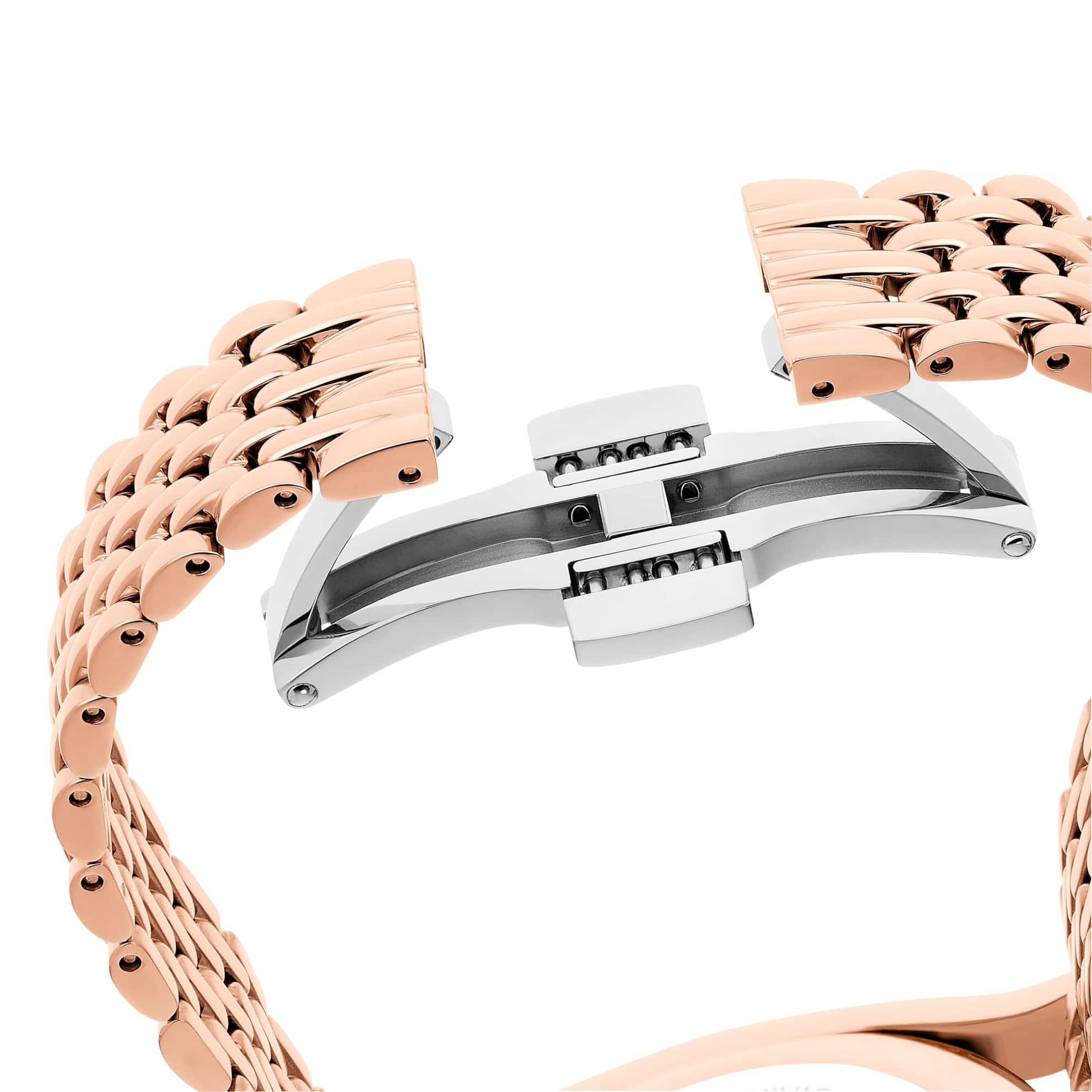 Swarovski Crystalline Aura Watch, Swiss Made, Metal Bracelet, Rose gold tone, Rose gold-tone finish -Swarovski